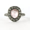 Bague 50 Bague en or blanc avec quartz rose et diamants taille brillant 58 Facettes