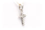 Pendentif Pendentif contemporain en or blanc serti de diamants 58 Facettes B633