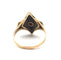 Bague 55 Bague ancienne en or jaune 750 mil, onyx et diamants 58 Facettes