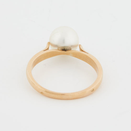 Bague 52 BAGUE OR JAUNE PERLE DE CULTURE 58 Facettes RÉF 5029/18