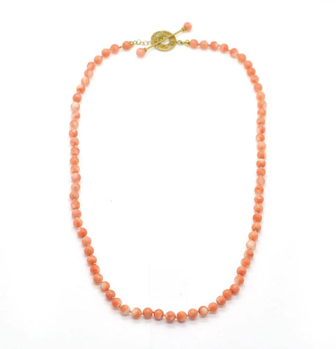 Collier Collier en corail des profondeurs avec fermoir en or 58 Facettes 13551