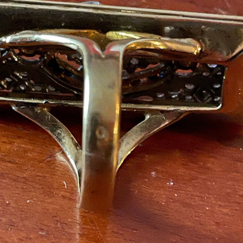 Bague 54 Rare bague Art Déco diamants 58 Facettes