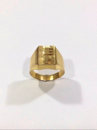 Bague 55 Bague Chevalière Or monogrammée EH 58 Facettes 948785