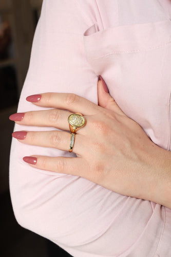 Bague 54 Bague Chevalière Or jaune Diamant 58 Facettes 2301445CN