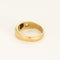 Bague 60 Bague jonc or jaune et saphir 58 Facettes SMA0080