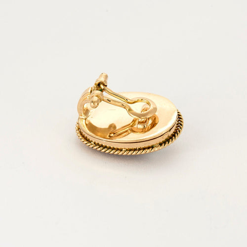 Boucles d'oreilles Boucles d'oreilles clips en or et camée 58 Facettes