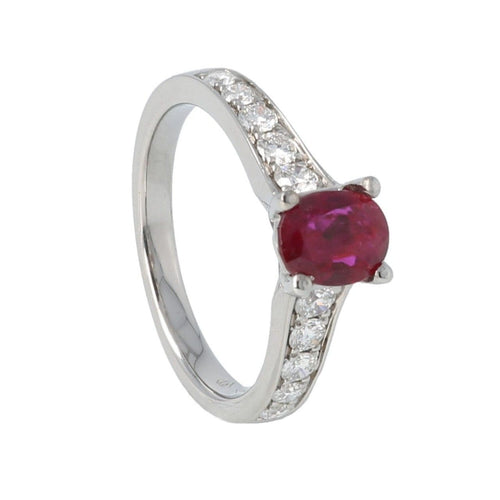 Bague 53 Bague en diamant et rubis 58 Facettes 1865