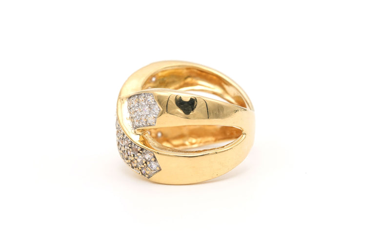 Bague 51 Bague contemporaine or jaune, diamants 58 Facettes 22456