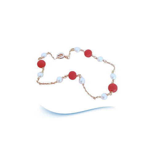 Bracelet Bracelet perles de corail - perles de culture Or 18 K 58 Facettes AA 1695