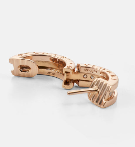 Boucles d'oreilles BULGARI - Boucles d'oreilles B.Zero1 or rose diamants 58 Facettes