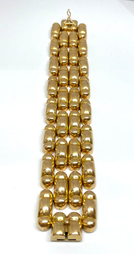 Bracelet Bracelet Tank 113 grammes en or jaune 18 carats 58 Facettes