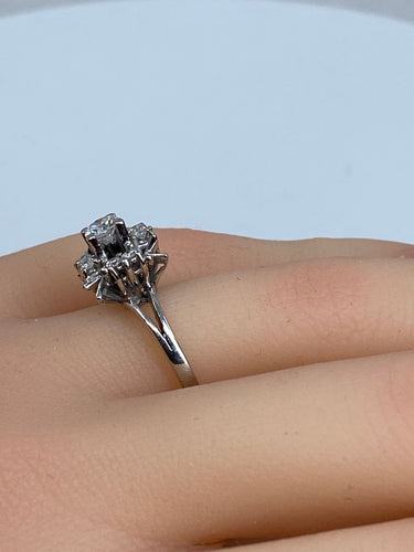 Bague 55 Bague Margueritte en Or blanc & Diamants 58 Facettes AB72