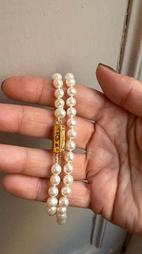 Collier Tour de cou en perles et fermoir XIXéme 58 Facettes