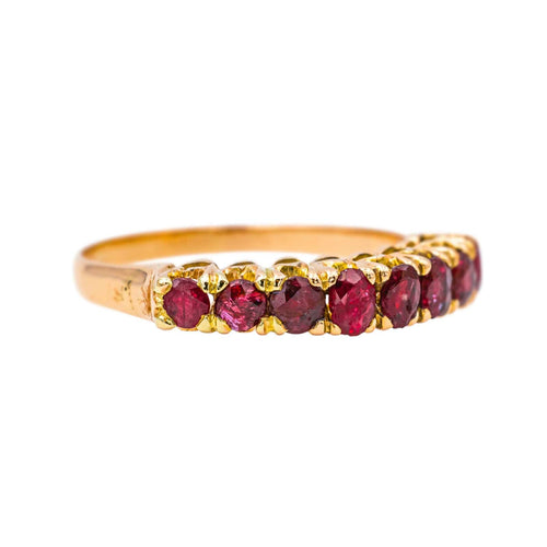 Bague 55 Bague  Demie-alliance Or jaune Rubis 58 Facettes 4354720CN