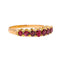 Bague 55 Bague  Demie-alliance Or jaune Rubis 58 Facettes 4354720CN