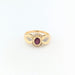 Bague 52 Bague en or jaune diamants et rubis 58 Facettes 30483