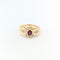 Bague 52 Bague en or jaune diamants et rubis 58 Facettes 30483
