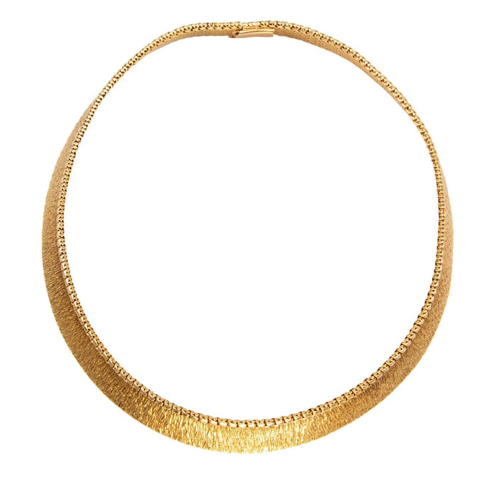 Geelgouden choker ketting uit de jaren 50