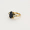 Bague 49 Bague en or jaune 18K saphir 58 Facettes BEA3353