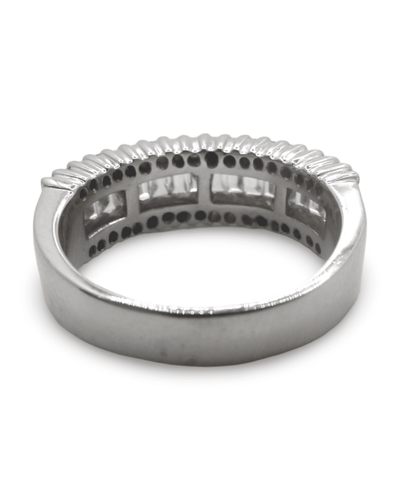 Bague 52 Bague or blanc et diamants 1 ct 58 Facettes 00033501