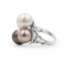 Bague Bague en or blanc avec perles et diamants 58 Facettes 5505