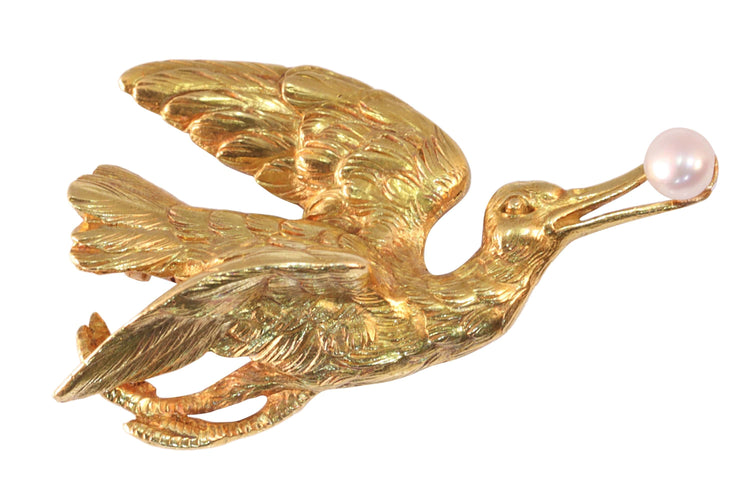 Elegance in flight: the Victorian stork brooch-pendant 