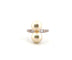 Bague 55 Bague en or blanc 18k avec perles et diamants baguette 58 Facettes