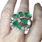 Bague 62 Bague contemporaine avec diamants et émeraudes en chute de 1,80 ct 58 Facettes Q327B