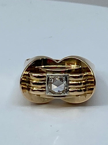 Bague 54 Bague Tank en or, diamants 58 Facettes