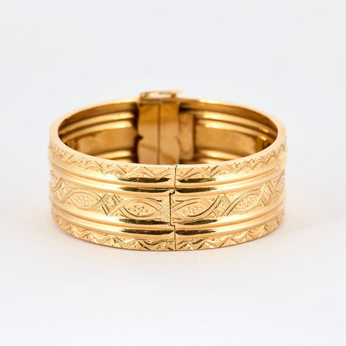 Bracelet Bracelet rigide à décor or jaune 58 Facettes