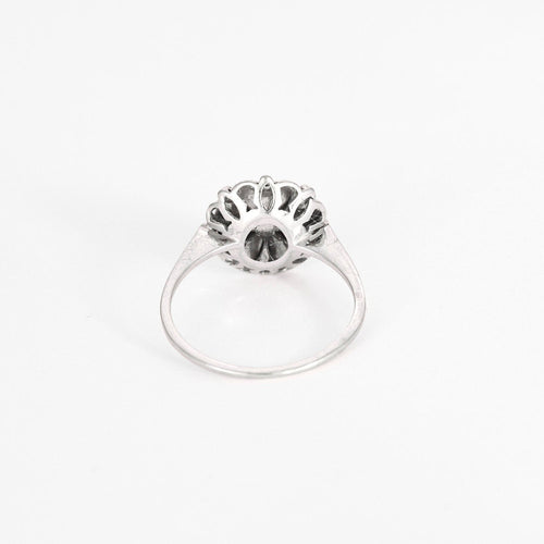 Bague 54 AUGIS - Bague vintage or blanc rubis diamant 58 Facettes