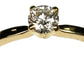 Bague 53.5 Bague solitaire en or jaune avec diamant taille brillant 58 Facettes E09