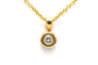 Pendentif Pendentif contemporain en or jaune 18 carats et diamant taille brillant 0,08 ct 58 Facettes B788