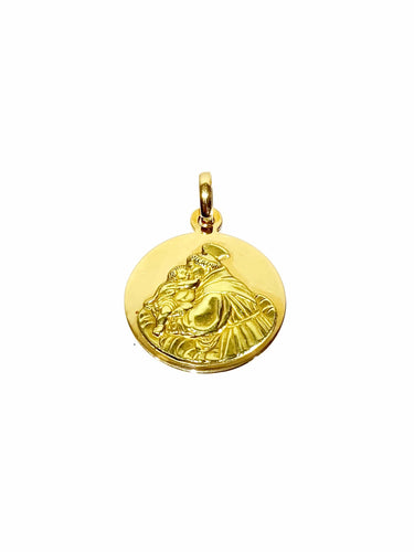 Pendentif Médaille Saint Antoine or rose et or jaune 58 Facettes