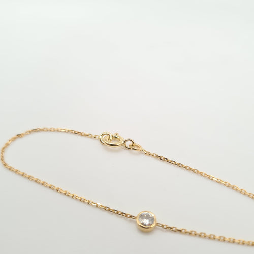 Bracelet Bracelet or jaune serti d'un diamant 58 Facettes