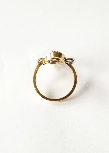 Bague Bague or jaune 18k - Saphir et diamants 58 Facettes