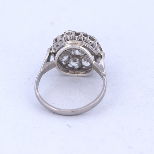 Bague 52 Bague ancienne en or blanc avec diamant 58 Facettes