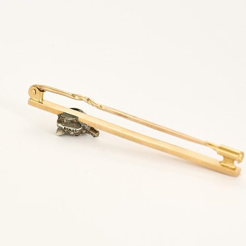 Broche Broche or jaune, argent, diamants et rubis de synthèse 58 Facettes FOU1238