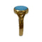 Bague 60 Bague pierre bleue ovale en or jaune 750 (18k) 58 Facettes 330089595