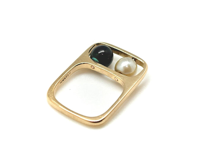 Bague 52 PIERRE CARDIN - BAGUE VINTAGE TOI ET MOI 58 Facettes M8620