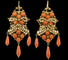 Boucles d'oreilles Boucles d'oreilles anciennes en perles de corail et filigrane d'or jaune 58 Facettes 7712
