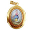 Pendentif Pendentif porte-photo or jaune miniature demoiselle (circa 1920) 58 Facettes A05939