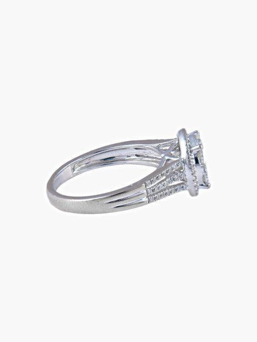 Bague Bague or blanc et diamants 58 Facettes 2063