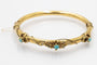 Bracelet Bracelet en or jaune avec turquoises et perles, début du XXe siècle 58 Facettes 11160