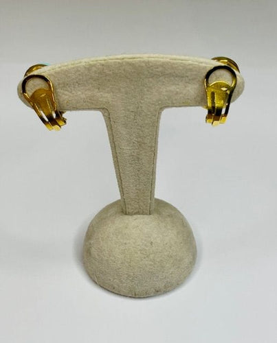 Boucles d'oreilles Paire de clip d'oreilles, or jaune, vers 1950 58 Facettes