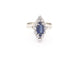Bague 56 bague marquise en or blanc 18k sertie saphir 1.3ct & diamants 0.3ct 56 58 Facettes 266444