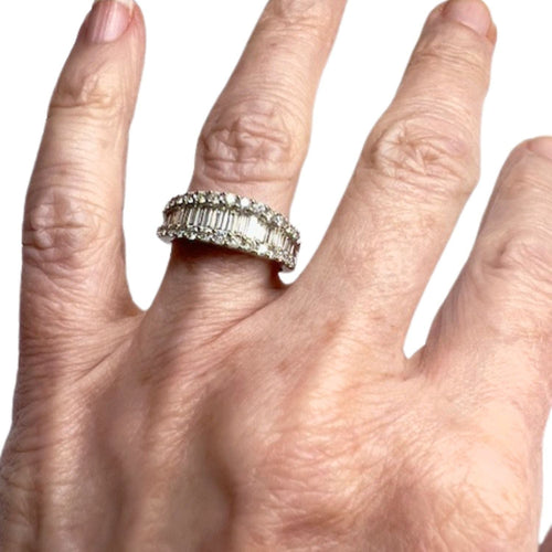 Bague 54 sortija de oro con diamantes 58 Facettes Q210B