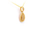 Pendentif Pendentif contemporain en or jaune serti de diamants 58 Facettes A057