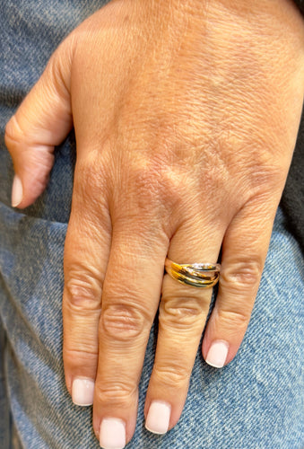 Wedding band 3 golds 18 carats 750/1000 