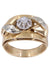 Bague 56 Bague or jaune et platine diamant 58 Facettes 090041